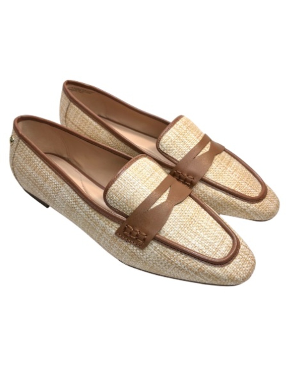 Talbots Erin Straw Cream Raffia Loafers | 8